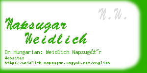 napsugar weidlich business card